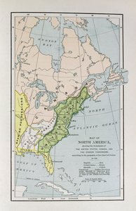 Map of North America, showing the boundaries of the United States, Canada and the Spanish Possessions, according to the proposals of the Court of France in 1782, from 